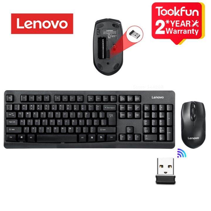 LENOVO KN101 Wireless Keyboard Mouse Combos Notebook Desktop Computer