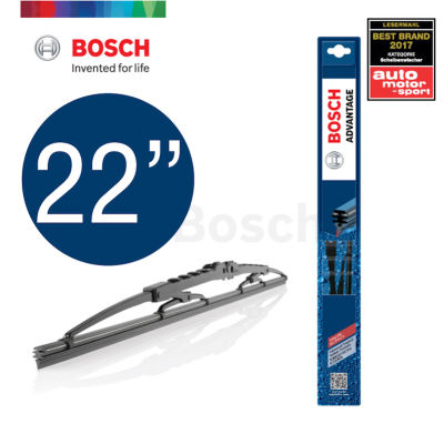 Bosch ใบปัดน้ำฝน รุ่น Advantage ขนาด 12-26 นิ้ว สำหรับ AUDI BMW CHEVROLET TOYOTA FORD HONDA HYUNDAI ISUZU MAZDA MITSUBISHI NISSAN KIA LAND ROVER LEXUS BENZ GM MINI OPEL PEUGEOT PORSCHE PROTON SUBARU SUZUKI DAEWOO VALVO VOLKSWAGEN