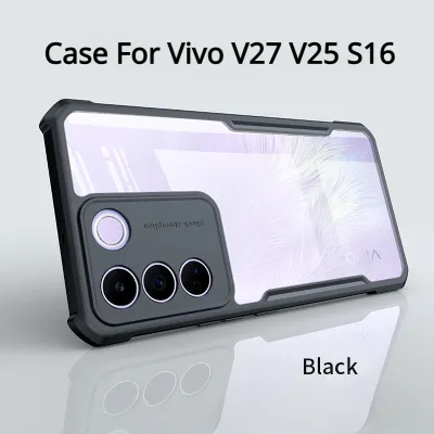 เคสสำหรับ Vivo สินค้าพร้อมส่ง V27 V27E V27Pro V25 V25E S16 S16Pro S16E V27E 2023เคสใส่โทรศัพท์อะคริลิคใสฝาครอบป้องกันกล้องกันกระแทก