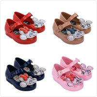 【ready stock】NewMelissa-Cartoon Girls Soft Sole Jelly Shoes Childrens Velcro Single Shoes