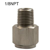 อะแดปเตอร์เกจวัดความดันน้ำมันสแตนเลสสตีลรถ1/8 "NPT ตัวผู้กับ M10x1.0อะแดปเตอร์เกจวัดความดันน้ำมันสแตนเลสสตีลตัวเมียสเตนเลสสตีล