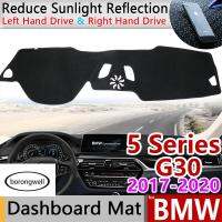 สำหรับBmw 5 Series G30 2017 2018 2019 2020 Anti-Slip Matแผ่นคลุมแผงหน้าปัดรถยนต์พรมแดชแมทเครื่องประดับที่เป็นผ้าคลุมไหล่520i 525i 530i 540i