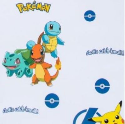 kawaiibed ลายโปเปม่อน Pokemon1 วอลเปเปอร์ติดผนังกาวในตัวลายมินเนี่ยนสีเหลือง ยาว 10 เมตร กว้าง 45 เซ็น