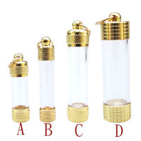 Transparent relic bottle amulet tube pendant Nepal gawu heta small empty bottle can be opened to contain cinnabar Pendant 1PCI