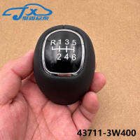 JXZT หนังเกียร์ Shift Knob Lever 6-Speed สำหรับ KIA 2012 2013 2014 2015 RIO RIO5 437113W400HU 437113W400HU 437113W400