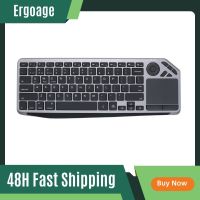 Ergoage Wireless bluetooth Backlit keyboard with touchpad for Smart TV Tablet IPAD PC Laptop Phone TV Remote Control Ergonomic