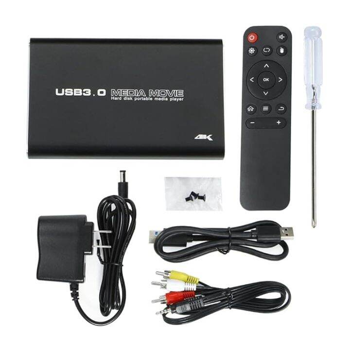 Portable Multimedia Player, 4K Compatible 2.5 Inch HDD/SSD Mountable