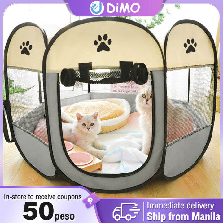 DIMO🔥Cat Delivery Room Folding Octagonal Pet Fence Dog Cage Cat Nest