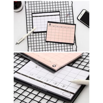 Creative simple desktop ตาราง planner รายเดือน Plan kawaii mini โน้ตบุ๊คเครื่องใช้สำนักงาน สรุปประสิทธิภาพการทำงาน