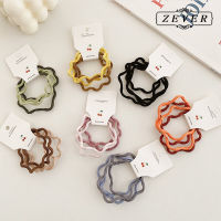 [ACC]4 Pcs ที่มีสีสันที่เรียบง่าย Wave เชือกรัดผมยางรัด Headdress