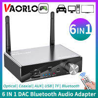 6 IN 1 DAC Bluetooth 5.3ตัวรับสัญญาณ Optical Coaxial AUX RCA USB TF อะแดปเตอร์เสียงไร้สาย Digital To og Converter