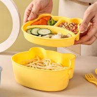 ◕ 1 Set Large Capacity Leakproof Retain Freshness Children Lovely Cartoon Shape Bento Box Food Container Picnic Supply