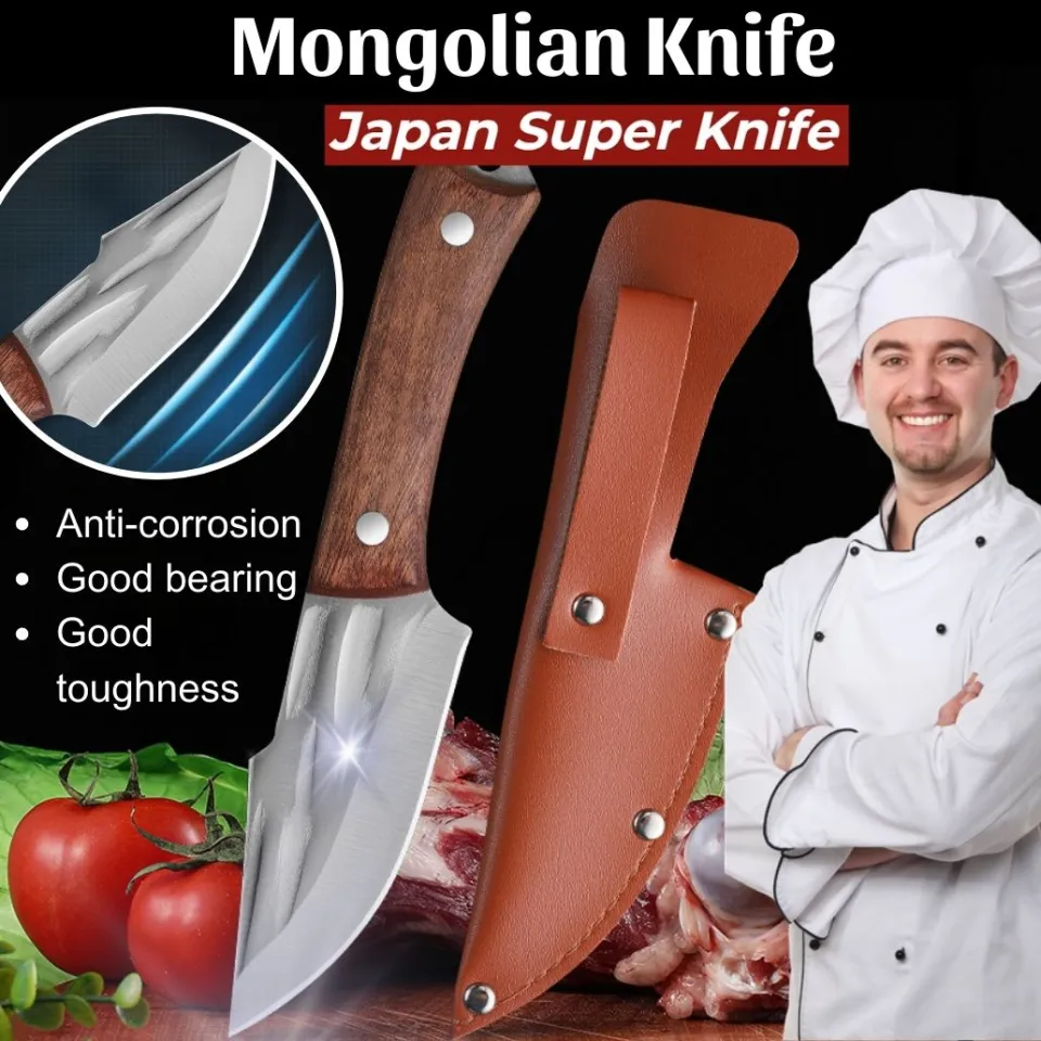 TIMSOT 3 Layer Anti Rsut Knife Mongolian Kitchen Knives Japanese