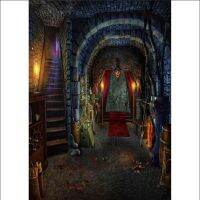 Gothic Room เชิงเทียนฮาโลวีนภาพพื้นหลังสำหรับ Sudio ไวนิลฉากหลังสำหรับภาพเด็กการถ่ายภาพ Props Photocall