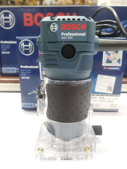 เครื่องเซาะร่อง-ทิมเมอร์-ขนาดหัวจับดอก-1-4-6mm-กำลัง-550วัตต์-bosch-รุ่น-gkf-550-รับประกัน-1ปี