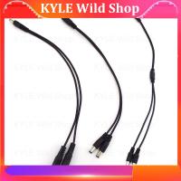 KYLE Wild Shop 1 to 2 Way DC Power Supply Cable 5.5x2.1mm Male to Female Jack Plug Connector Extension Cord for CCTV LED Light Strip