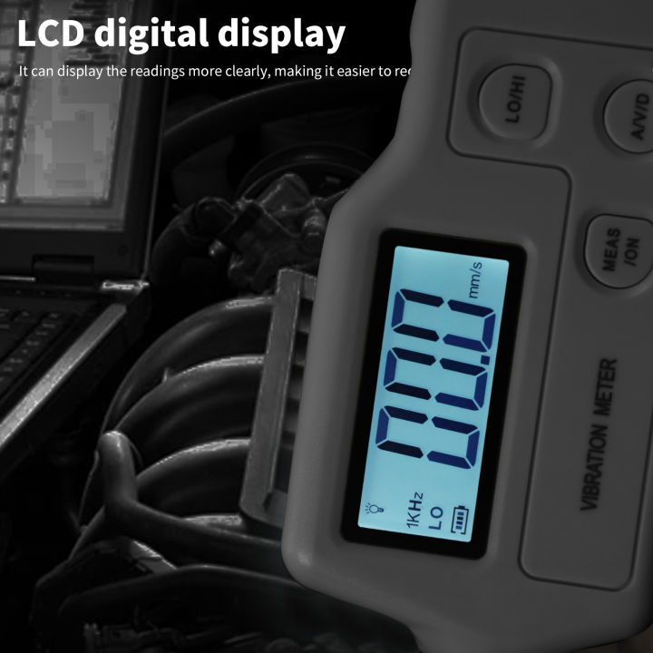 เครื่องวัดการสั่นสะเทือนจอแสดงผลดิจิตอล-lcd-เกจวัดการสั่นสะเทือนแบบดิจิตอลสำหรับบ้านสำหรับห้องปฏิบัติการ