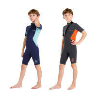 Children Diving Protection Clothes Short Sleeve Neoprene Snorkeling Surfing Swimsuit Elastic Anti-scratch Water Sports Equipment