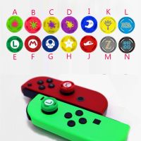 【popular】 PIN UP ปลอกซิลิโคนสวมนิ้วโป้งแบบอนาล็อกจอยสติ๊กสำหรับ Zelda Mario Switch NS JoyCon ตัวควบคุม Joy-Con Joypad