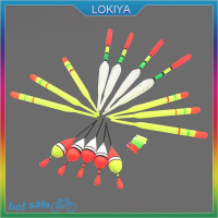 LOKIYA ทุ่นตกปลาทะเลแนวตั้ง1ชุด (15ชิ้น) คละขนาดสำหรับเกือบทุกประเภท