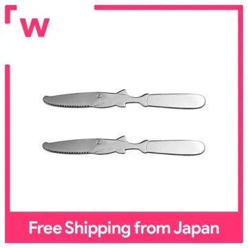 Nagao Petit Marine Stainless Steel Cutlery Shark Knife Set of 2 Made in  Japan 