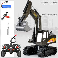 2021 New 1:24 Channels RC Car With Light 2.4G Radio Remote Control Cars Alloy Excavator Engineering Vehicle Alloy Toys for Kids