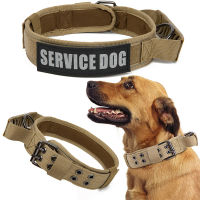 Tactical Dog Collar  Training Collar And Leash Rubber Control Handle No Pull Lead Collars For Small Big Dogs