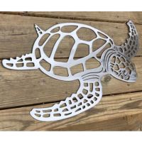 Metal Sea Turtle Ornament Beach Theme Decor Wall Art Decorations Wall Hanging for Indoor Livingroom S7