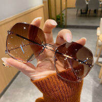 แว่นตาแฟชั่นสำหรับผู้หญิงทรงสลิมหน้าตาใหญ่สำหรับฤดูร้อน2023 Sunglassesshat248แว่นกันแดดเลี่ยมขอบไร้กรอบแฟชั่นแบบเกาหลี