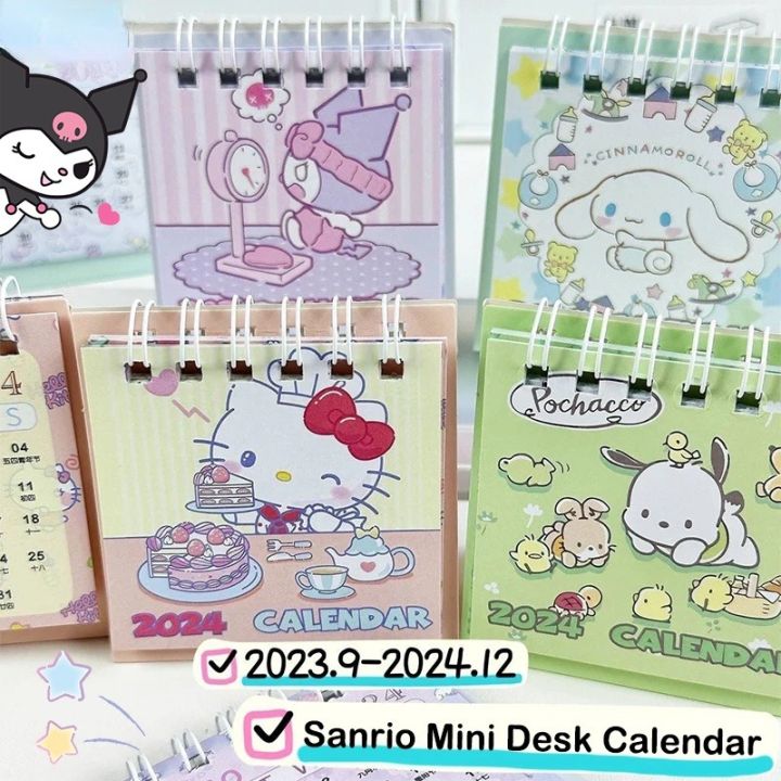 Sanrio 2024 Mini Desk Calendar Cute Simple Desktop Calendar Daily