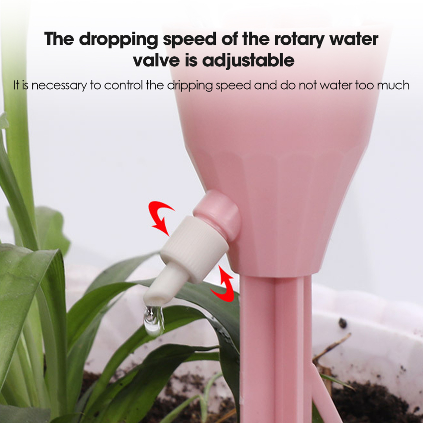 Vegetable Gardens Automatic Plant Self Watering Devices Spikes Irrigation Drippers with Slow Release Control Valve Switch for Vacation to Care Your Home Plants 6PCS Flower beds Lawn 