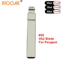 10Pcs #58 VA2ใบมีดโลหะ ut Flip KD VVDI Xhorse Remote Car Key Blade สำหรับ Citroen Peugeot 307 308 407 408 Renualt