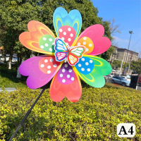 Family Flower Flash Sale 1PC Sunflower/Butterfly Windmill pinwheel ที่มีสีสันเลื่อมกังหันลม