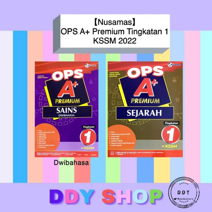 【Nusamas】Latihan OPS A+ Premium Tingkatan 1 KSSM 2022 Dwibahasa  Lazada