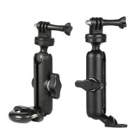 Motorcycle Bike Camera Holder Handlebar Rearview Mirror Mount Bracket 1/4 Metal Stand for Go-Pro Hero8/7/6/5/4/3+ Action Cameras