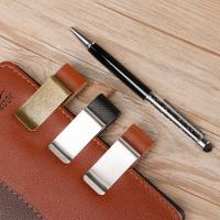 【jw】☈  1Pc Metal Leather Holder Clip Diary Notebook Paper Folder School Office Supply