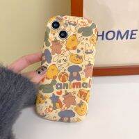 ลายการ์ตูนวินเทจน่ารักแบบเต็มหน้าจอสัตว์ขนาดเล็กเหมาะสำหรับ Iphone14promax Apple 13เคสมือถือ11รุ่นใหม่12