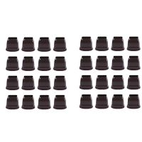 ♦❣✜ ABHU 32 Pcs Brown Silicone Chair Leg Floor Protectors Square Chair Leg Caps With Wrapped Felt Fit: 0.55 Inch-0.75 Inch