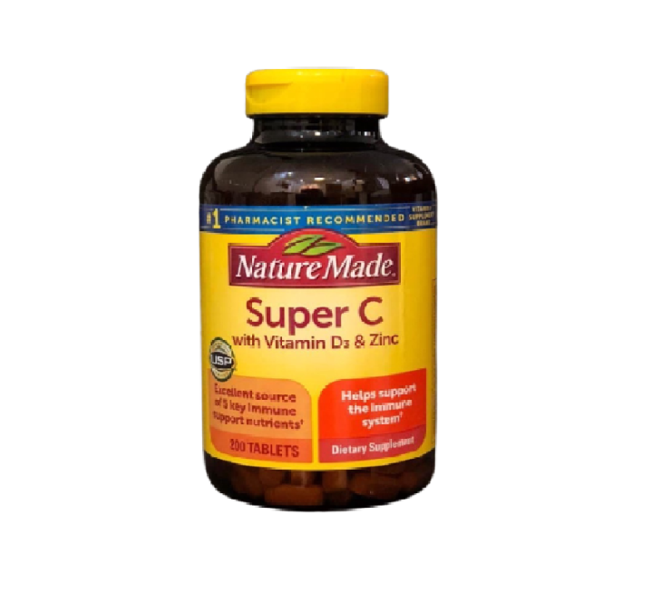 Nature Made Super C with Vitamin D3 & Zinc 200 Tablets Lazada PH