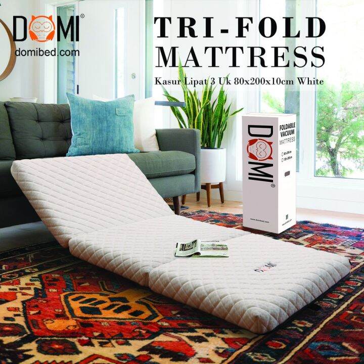 Domi TriFold Mattress 80 x 200 cm Kasur Busa Lipat Tiga / Foldable