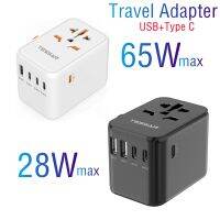 ◕ﺴ LJ7.23 TESSAN 3 Type Cหัวแปลงปลั๊กไฟ Universal Travel Adapter มาพร้อม ช่อง USB-C และ USB-A รุ่น สิ่งจำเป็นสำหรับการเดินทาง