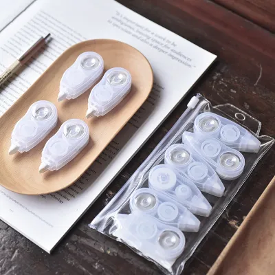 6PCS/Pack Cute White Correction Tape For Students Stationery Transparent Portable Corrector Tape Set Office School Supplies New