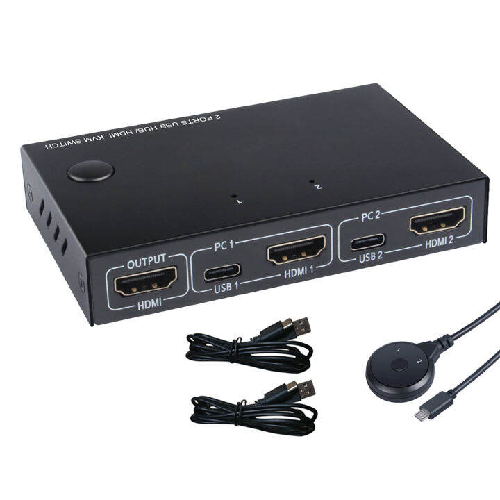 Stable Displayport Metal Desktop Controller Button Computer With Cables Monitor TV Projector