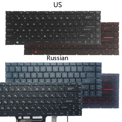 New Backlit US/Russian Keyboard For MSI GS65 GS65VR MS-16Q1 GF63 8RC 8RD MS-16R1 MS-16R4 GF65 Thin 9SD 9SE 10SD MS-16W1 RU