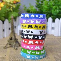 New Trendy Trendy Charms 5pcs Butterfly Silicone Bracelet Wristband Cartoon Cosplay Party Multicolor Sport Wrist Band