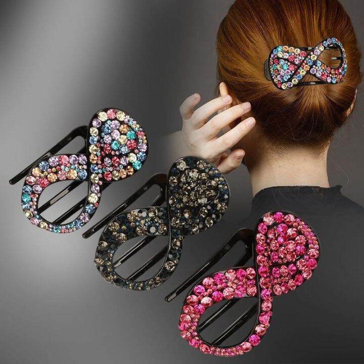 jw-rhinestone-8-shaped-hair-claws-ponytail-headwear-styling-holder-clip-hairpins-accessories