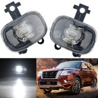 2PCS LED Fog Lamp DRL Daytime Running Light For Nissan Armada 2021 2022 2023 Driving White Turn Signal Lamp 12V