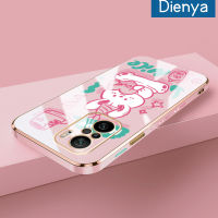 เคส Dienya สำหรับ Xiaomi Mi 11X 11i F3 POCO Redmi K40 Pro เคสการ์ตูนน่ารักดีโชคดีลวดลายใหม่กรอบชุบสี่เหลี่ยมนุ่มซิลิก้าเจลกันกระแทกเคสมือถือรวมเลนส์กล้องถ่ายรูปฝาครอบป้องกัน