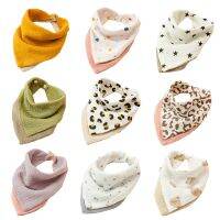 Muslin Newborn Bibs Baby Scarf Double-sided 4 Layers Kids Apron Toddler Saliva Towels Infant Bib Burp Cloths Accessories 30*30cm