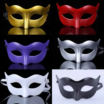 hot selling party bar masquerade half face men's painted mask spray paint  men's and women's mask